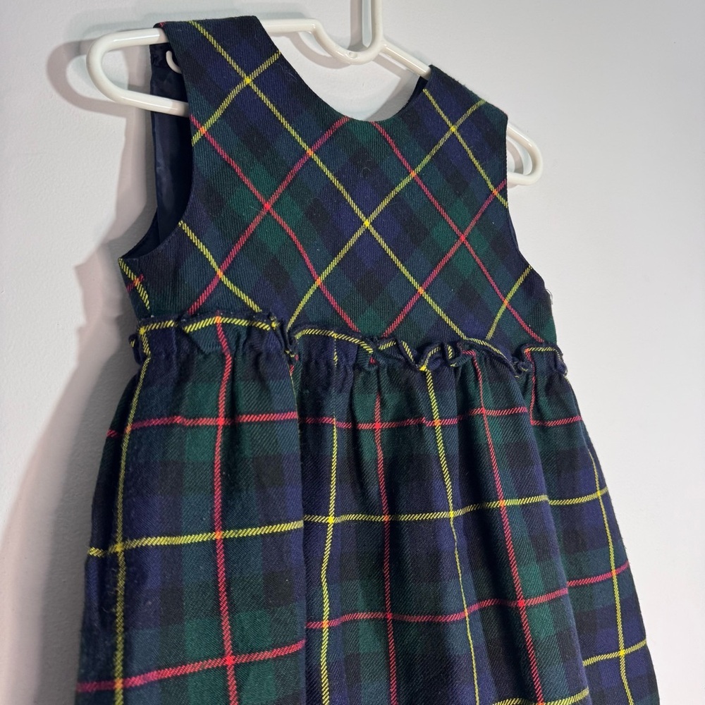 🎀 Paio Crippa Plaid Wool Jumper Dress Youth 2 Made in Italy